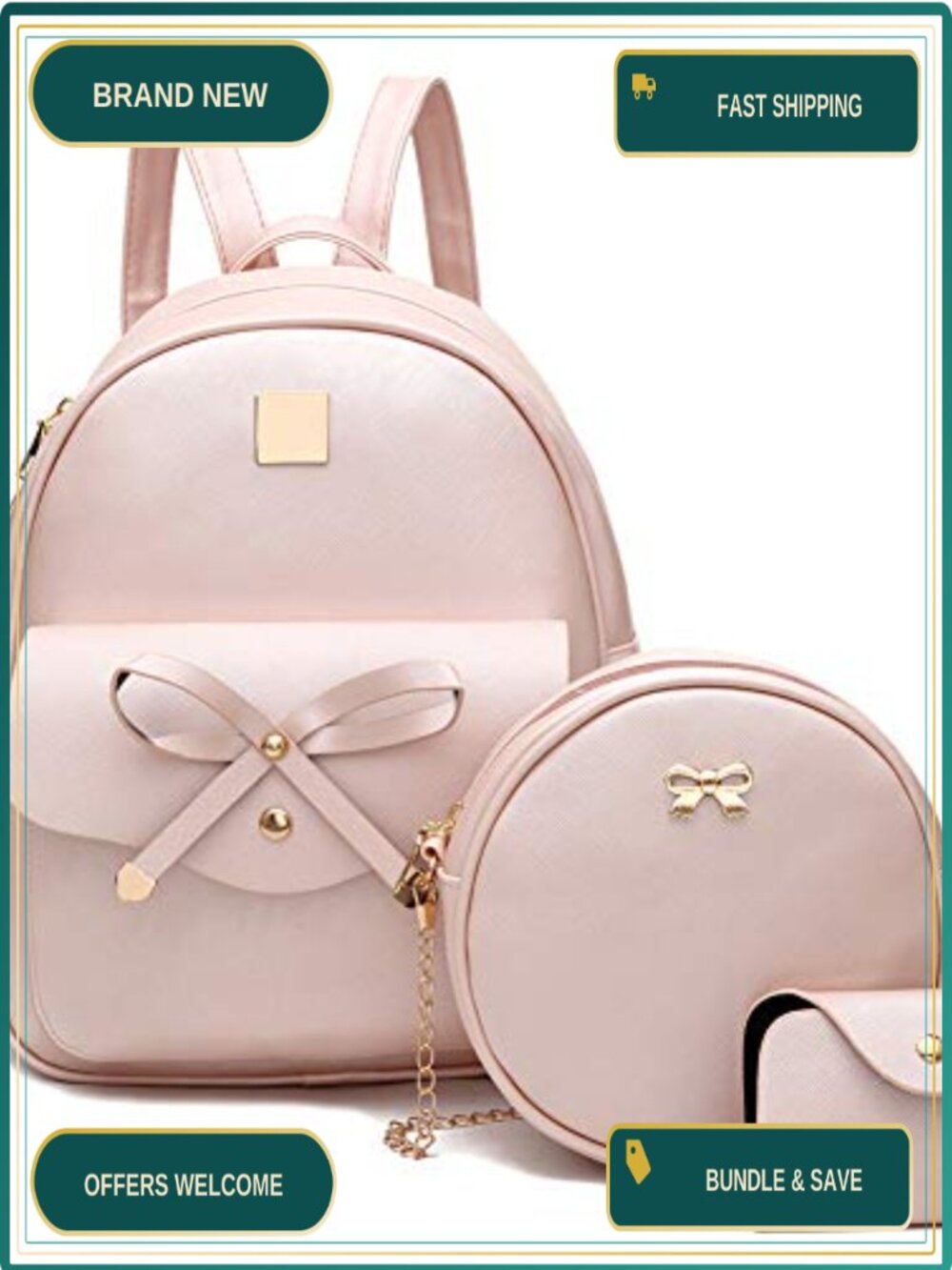 PU Leather Backpack Purse Adjustable Shoulder Bag Travel Daypack